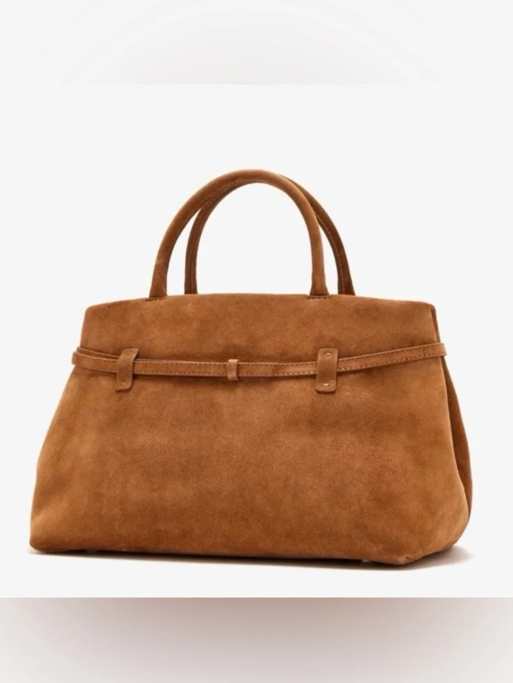 Vintage Suede Tote/Top-Handle Satchel in Brown